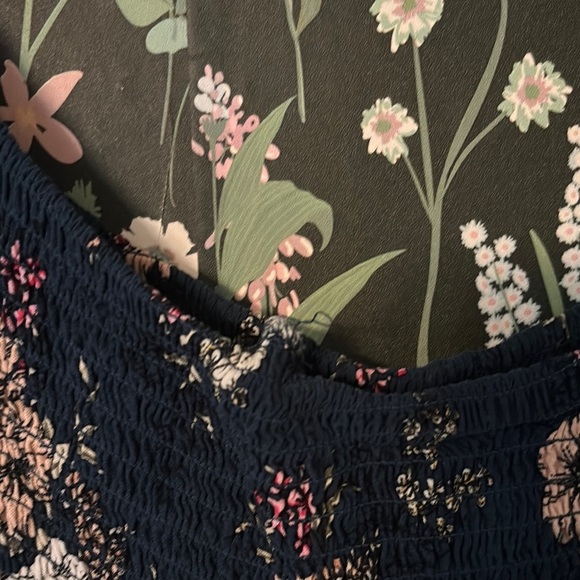 Torrid Blue and White Smocked Midi Dress - Picture 7 of 11